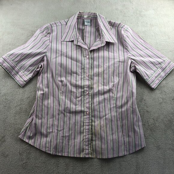 2 Old Navy Women Shirt XL Lot Of Two Vintage Casual Short Sleeve Perfect Stretch - Picture 3 of 13